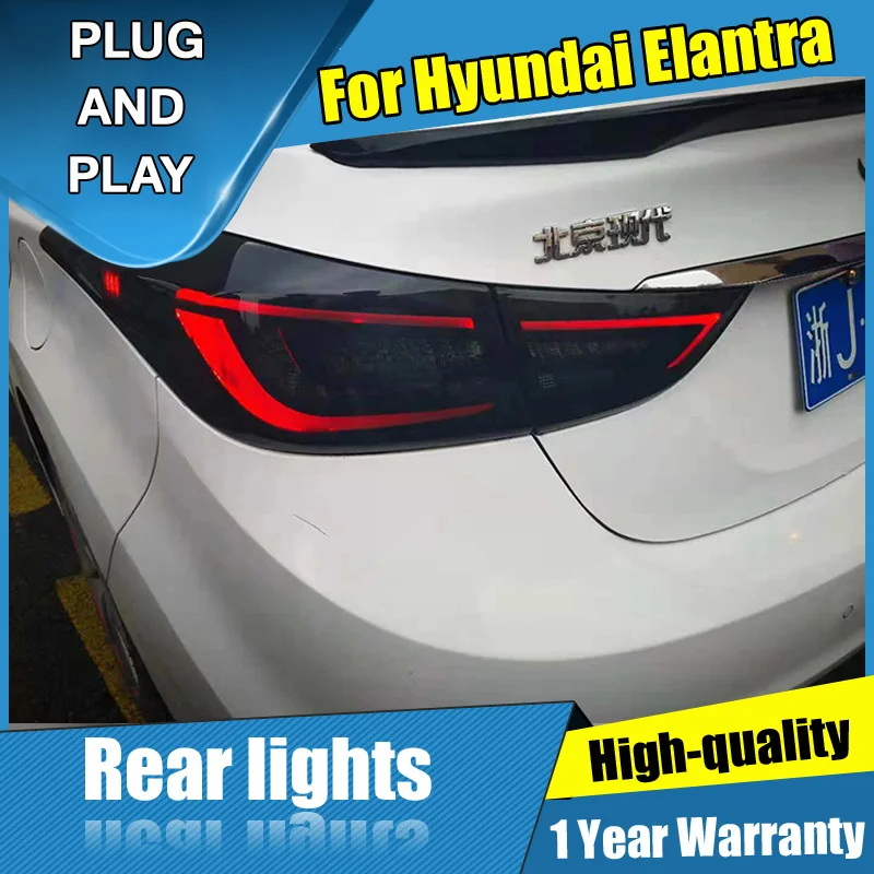 4 шт. автомобильный дизайн для Hyundai Elantra хвост светильник s 2012-2017 светодиодный