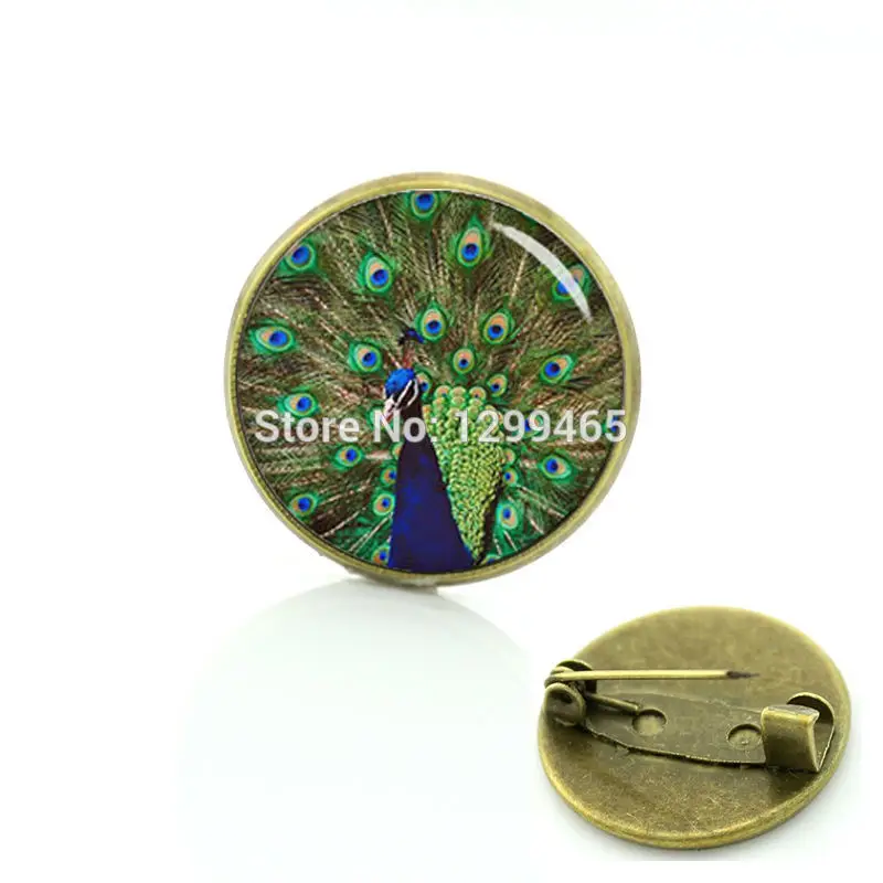 2017 Горячая Распродажа стеклянный Брош красивый цвет Павлин продвижение Богемия
