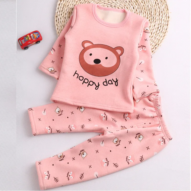 Baby girls clothes sets new children boys fashion cotton cartoon velvet outfits infant kids soft warm clothing suit | Детская одежда и