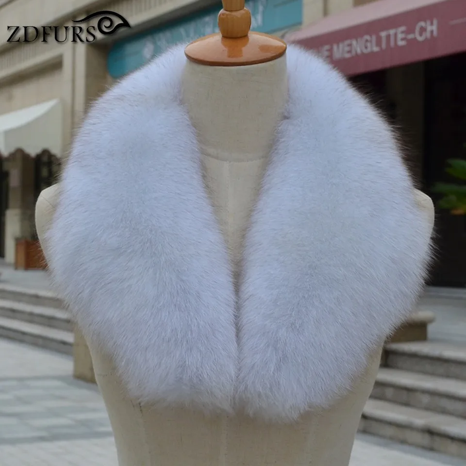 ZDFURS* меховой воротник из натурального Лисьего меха, женские накидки, болеро, шейный теплый жакет, меховой воротник, палантин из натурального Лисьего меха, шарфы