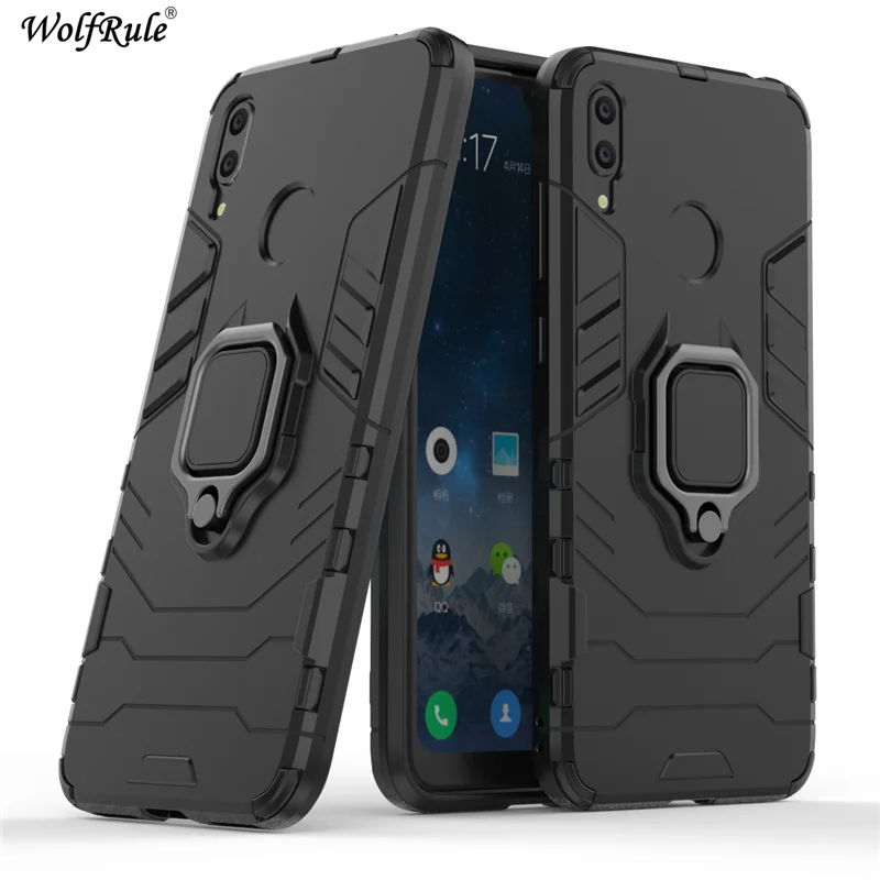

Huawei Y7 Prime 2019 Phone Case TPU Hard PC Huawei Y7 2019 Case Ring Holder Stand Magnetic Armor Case For Huawei Y7 Prime 2019