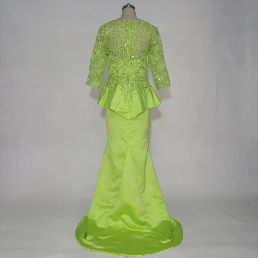 JIERUIZE robe de soiree зеленые кружевные вечерние платья Русалочки с аппликацией Длинные