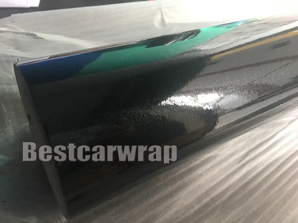 Глянцевая черная металлическая виниловая пленка для автомобиля с выпуском