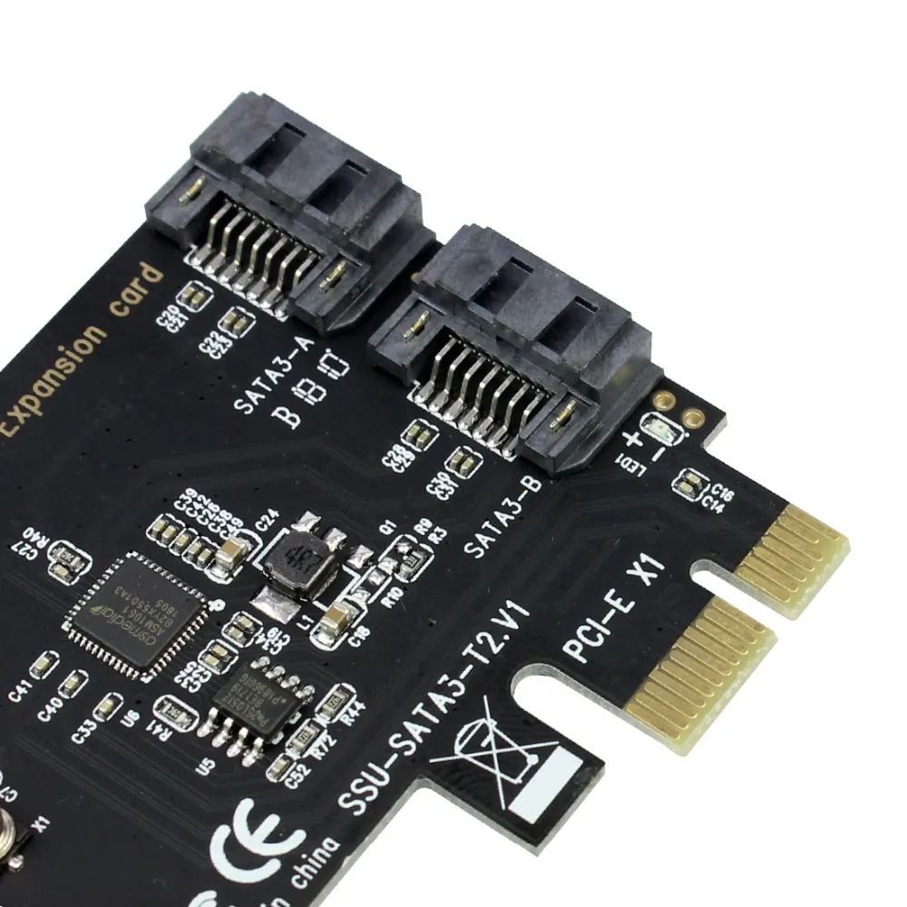 XT-XINTE PCIe PCI Express SATA 3,0 2-Порты и разъёмы SATA III 6 г расширения адаптер карты PCIE Карты Контроллера