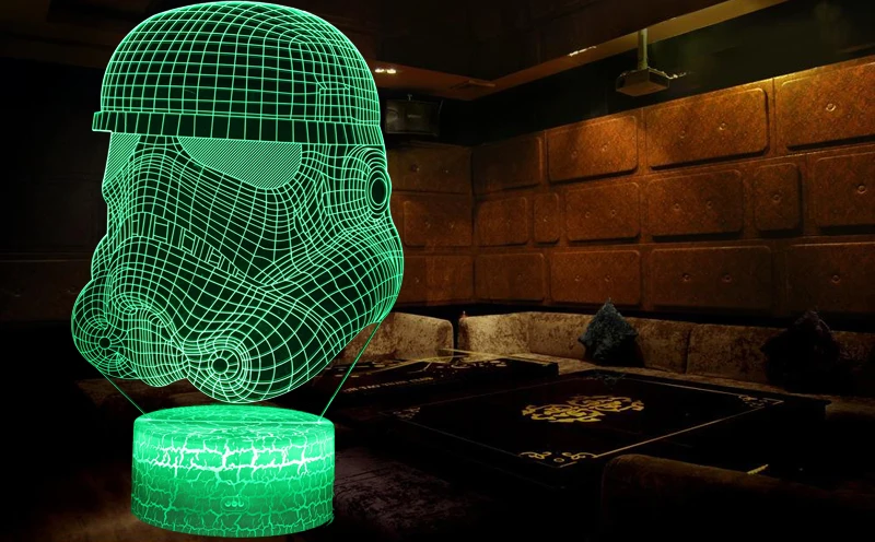 3D Star Wars Imperial Stormtrooper светодиодный Ночные огни атмосфера настольная лампа сенсорный выключатель многоцветный для Спальня декоративные лампы