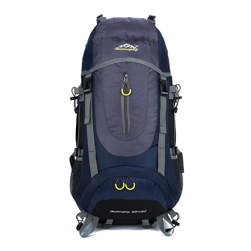 Dark blue Водонепроницаемый походный рюкзак Mochila, рюкзаки для спорта на открытом воздухе, горные рюкзаки, большой рюкзак для путешествий и туризма, походный рюкзак 70L - Цвет: Dark blue