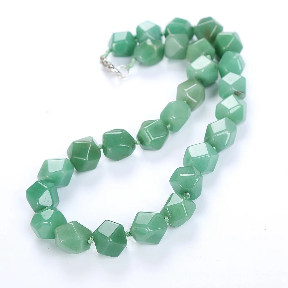 3A натурального драгоценного камня зеленыйм агатом Нерегулярные ожерелье с