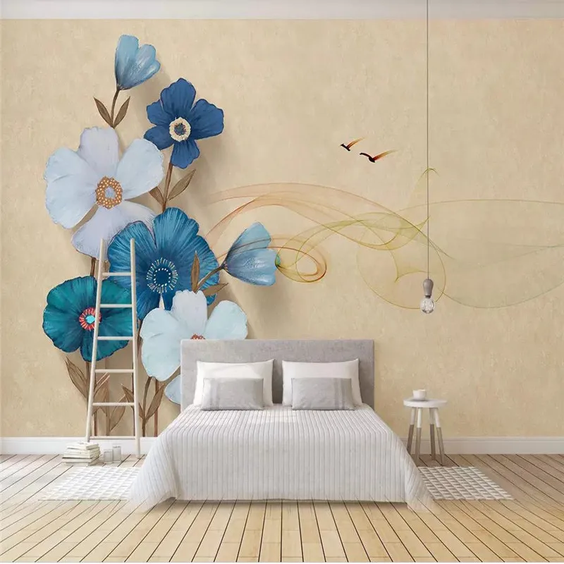 Пользовательские 3d обои современный минималистский Красивый тюльпан