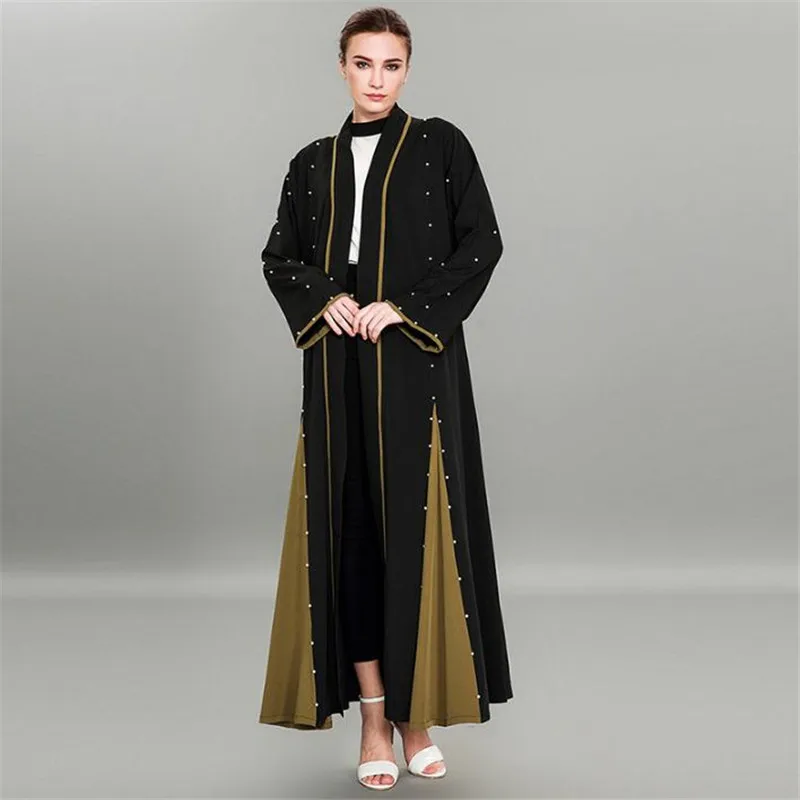 AILIYA BANGBANG New Women Fashion Muslim Dress Islamic Robe Dubai Soild Beading Ladies Abaya Musulmane Longue | Тематическая одежда