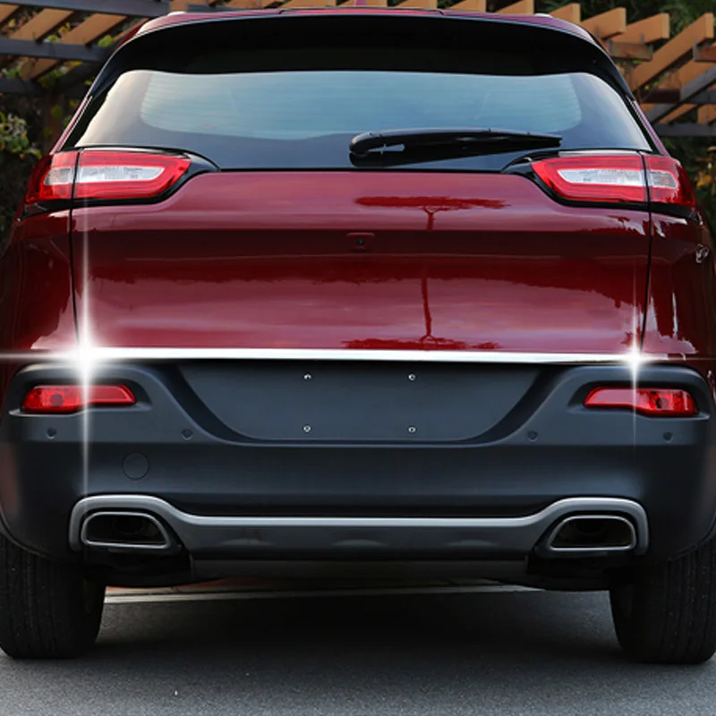 Для Jeep Cherokee KL хромированная Задняя Крышка багажника дверная крышка отделка хвостовых ворот литьевая полоска автомобильный Стайлинг