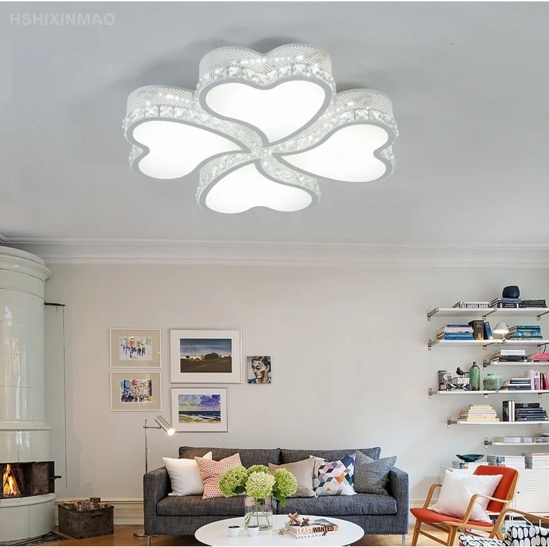 Креативный светодиодный потолочный светильник в форме сердца для гостиной