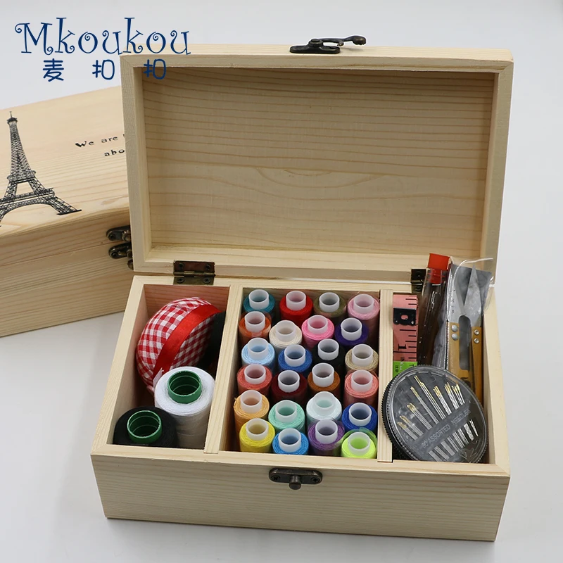 Набор для шитья натуральное дерево швейный набор окно. Все виды швейной