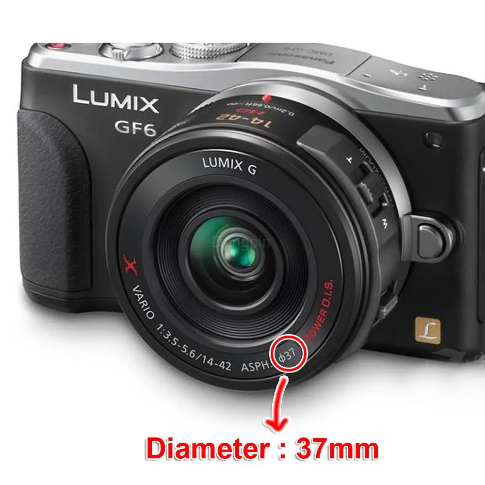 37 мм Объективы для фотоаппаратов Кепки Panasonic dmc gx1 GX7 GF5 gf6 gf7 GK X14 42 с держателем