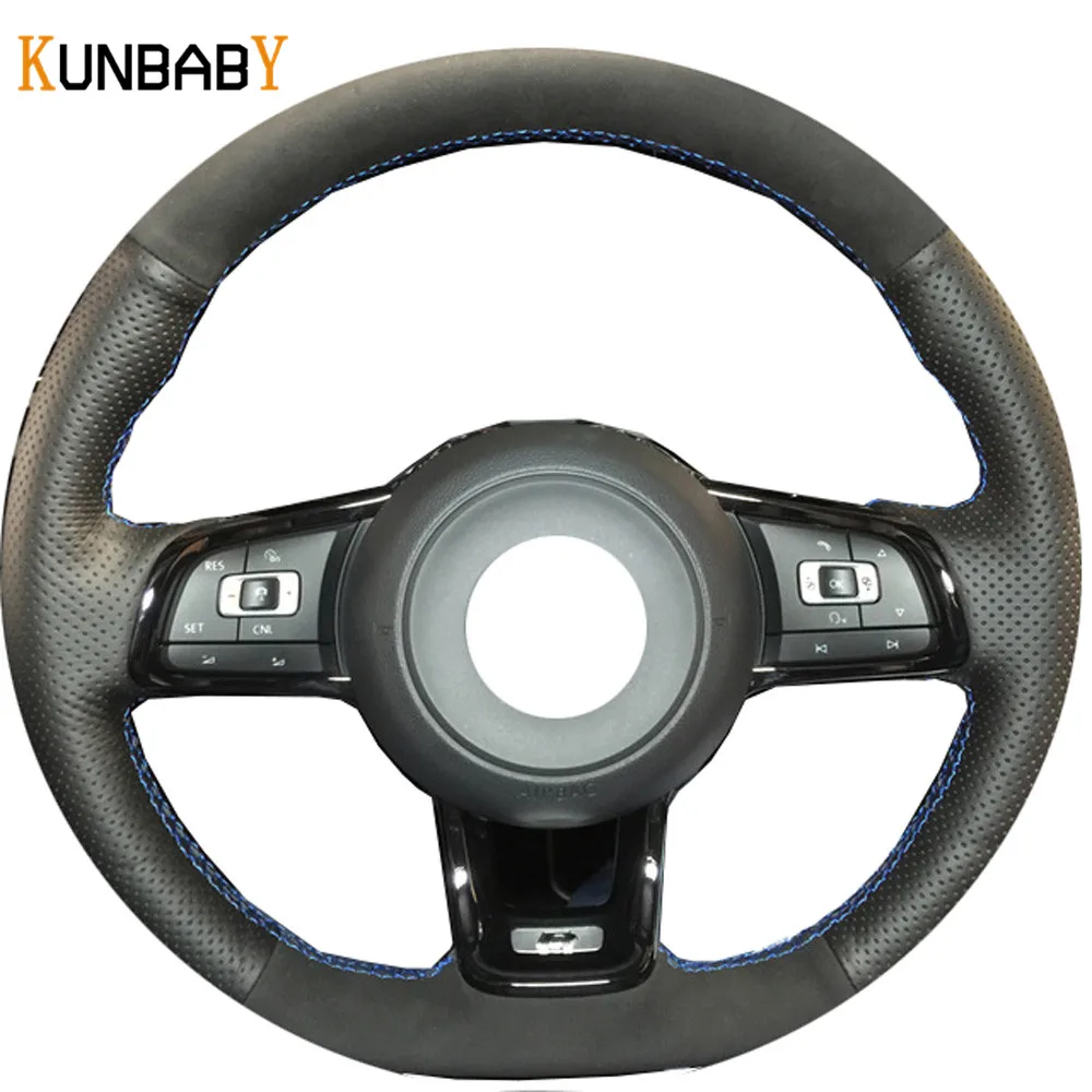 KUNBABY автомобильный Стайлинг кожаный DIY чехол рулевого колеса автомобиля для