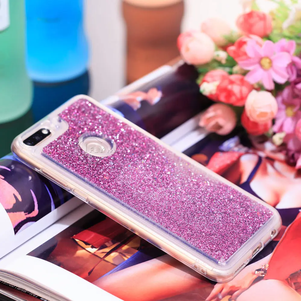 Жидкий чехол для Huawei Honor 7C Pro 5 99 &quotдинамический зыбучий песок блестящий телефона
