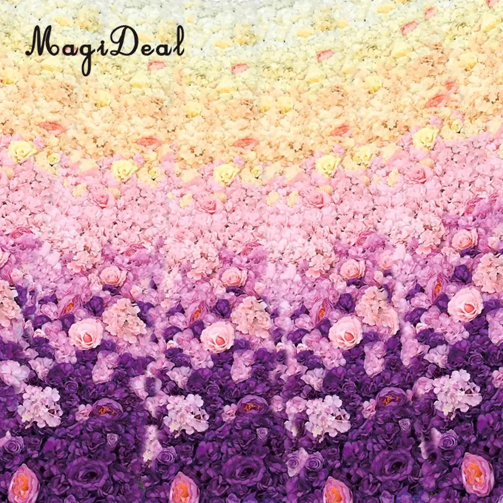 Романтические искусственные цветочные стеновые панели для свадебного торжества