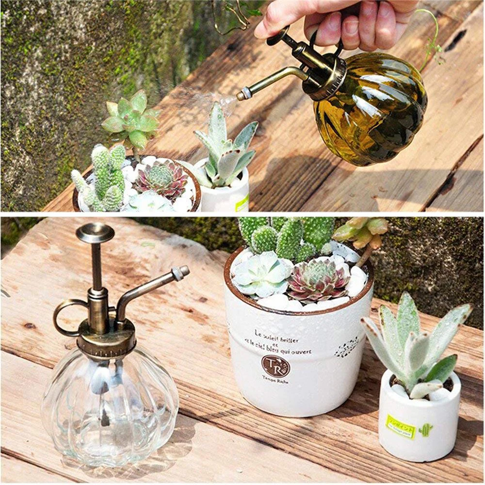 Портативный горшок для полива тыквы бутылка с распылителем 6 цветов стеклянная