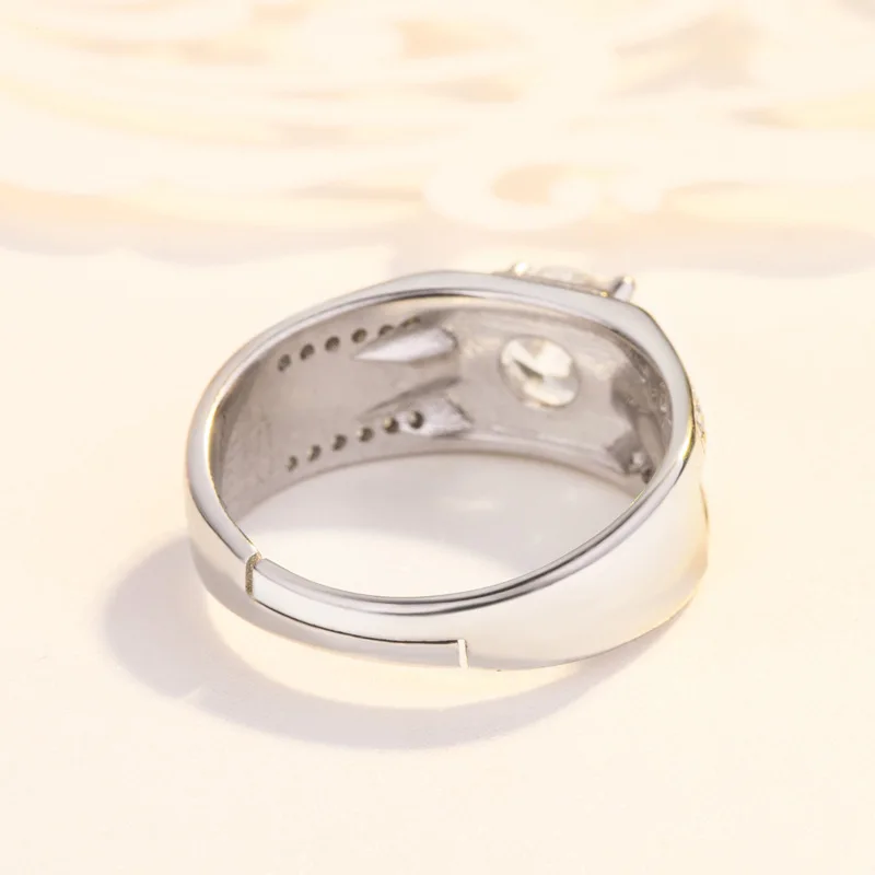 Hapiship 925 2019 серебро для мужчин Jewelry личность CZ открытие камень кольцо модные