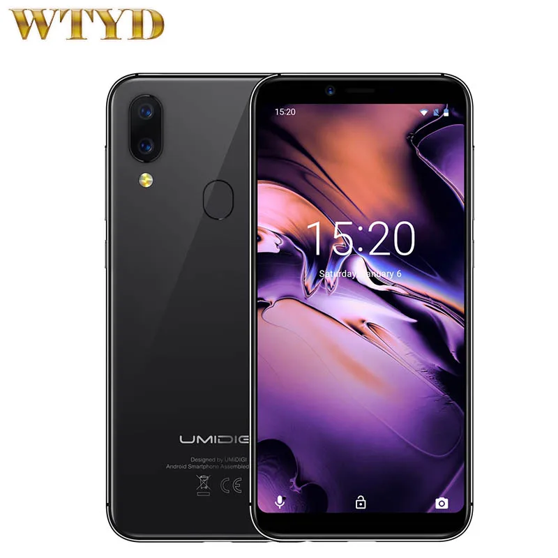 UMIDIGI A3 Смартфон с 5 дюймовым дисплеем четырёхъядерным процессором ОЗУ 2 Гб ПЗУ 16