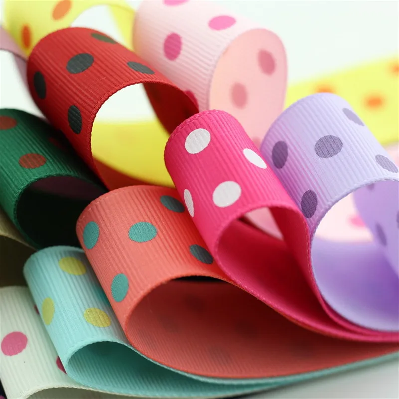 5 м/лот 25 мм в горошек ребристая лента сделай сам бант ручная работа