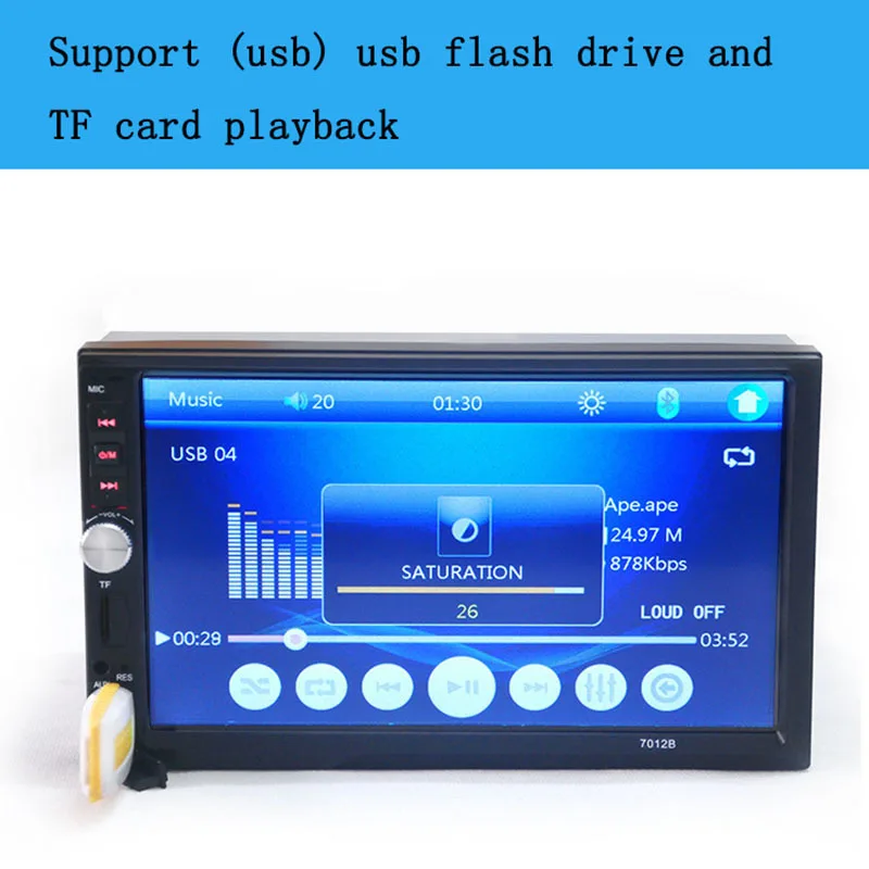 Новый 2 Дин Радио 7 &quothd плеер MP5 Сенсорный экран цифровой Дисплей Bluetooth USB Multimedia 2din