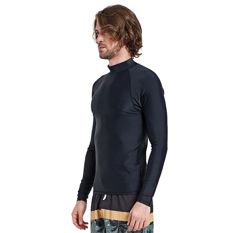 Мужская рубашка для плавания SPF 50 с длинными рукавами и принтом Rashguard купальные