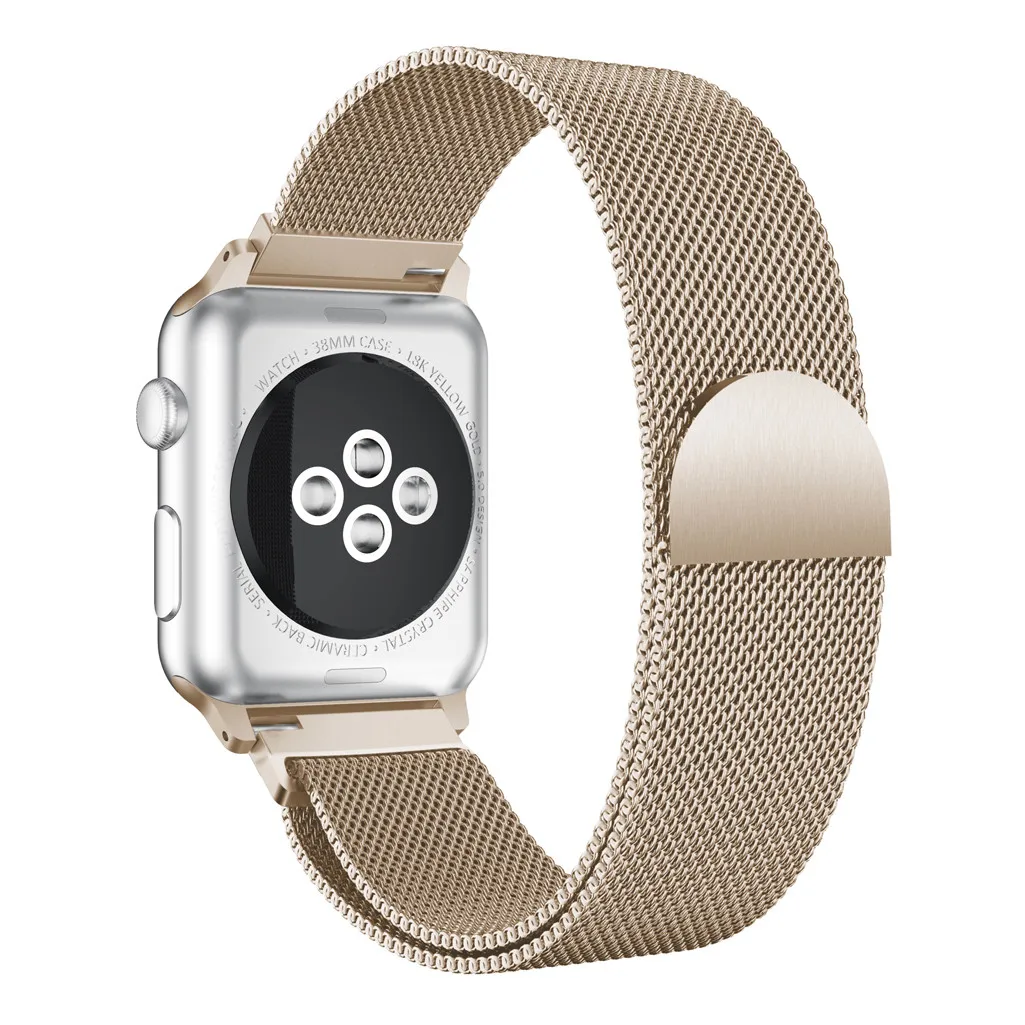 HIPERDEAL Миланского нержавеющая сталь Магнитная часы ремешок для Apple Watch Series 4 40 мм