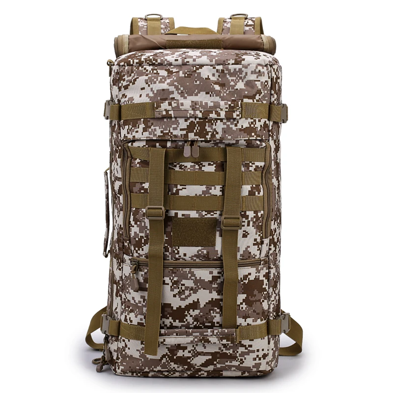Desert Camouflage Nylon Wearable Outdoor Camping Bag Tactical Outdoor Backpack Waterproof For Camping Cycling Durable 5 Colors - Цвет: Desert Camouflage