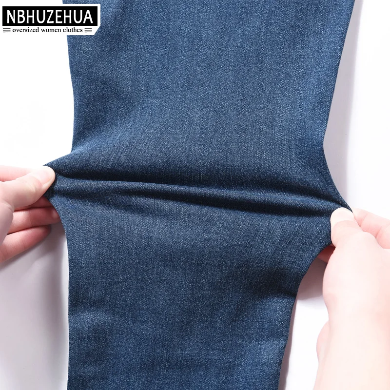 NBHUZEHUA T902 4XL 5XL 6XL 7XL узкие джинсы женские сексуальные рваные с дырками тонкие