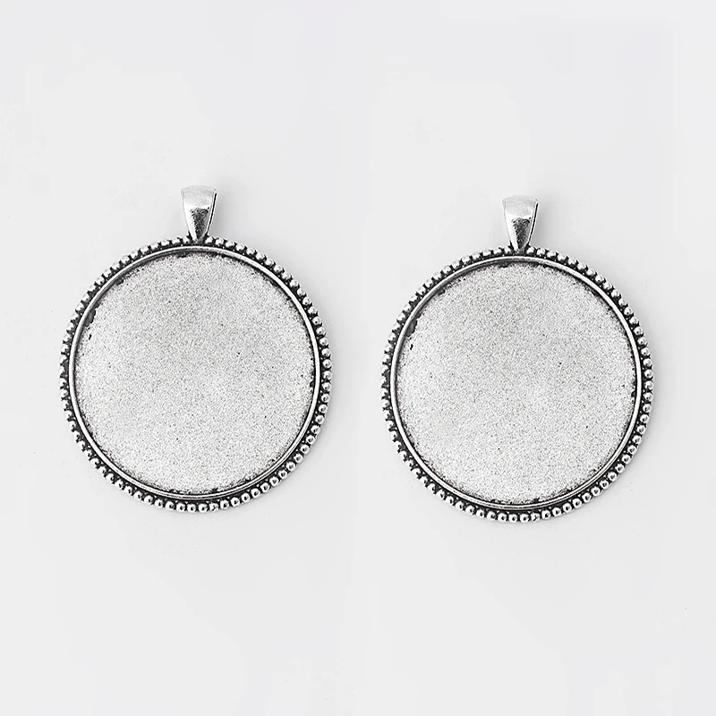 10 шт. Круглые Подвески 40 мм|cabochon setting|blank bezelpendant trays blank |