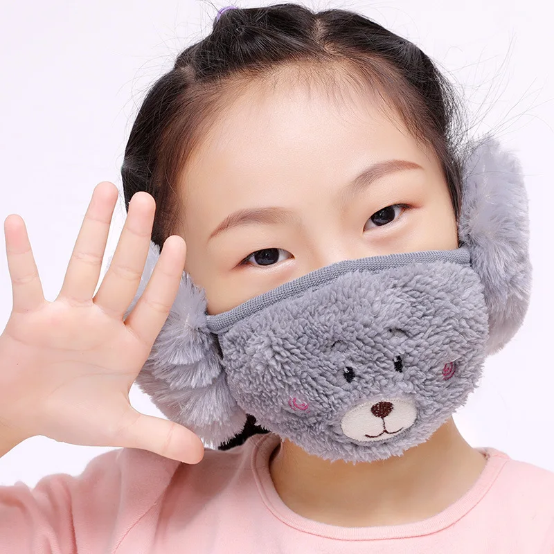 Новинка 1 шт. хлопковые маски с защитой от пыли для мальчиков и девочек наушниками