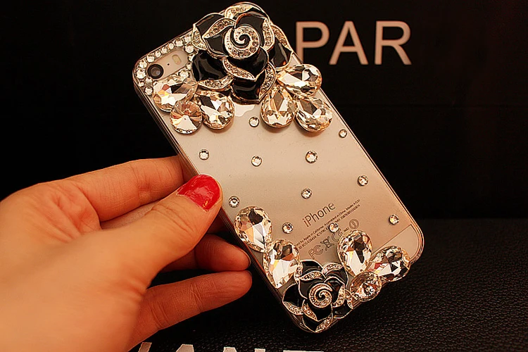 Shiny Diamond Crystal Camellia Phone Cover Mirror Case For Huawei Mate 20 Lite 20X 9 10 Pro P10 P20 P30 Plus Cases |