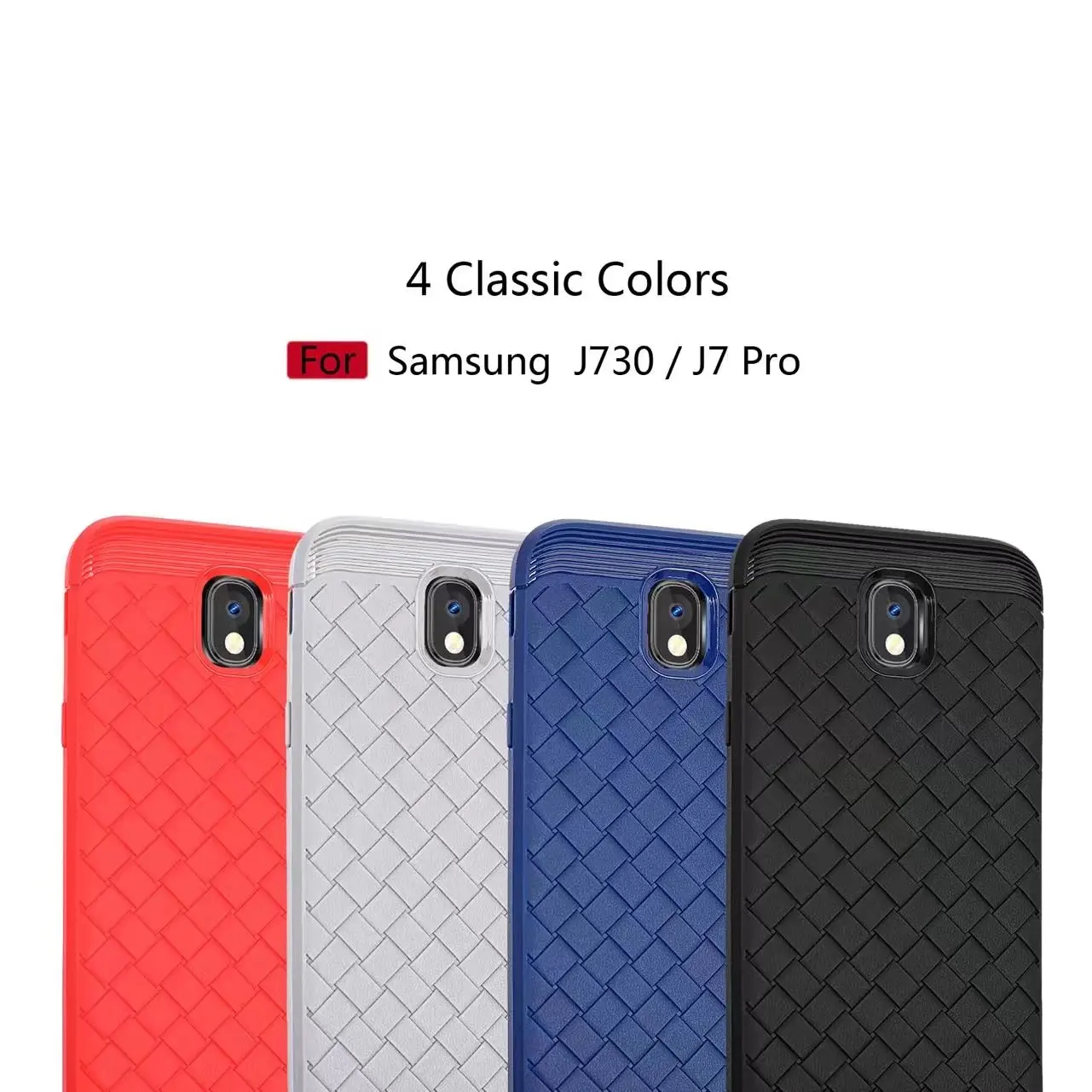 Soft Silicone Case For Samsung Galaxy J3 J5 J7 2017 EU Luxury Woven Pattern back cover for samsung J7Prime Pro J330 J530 J730 |