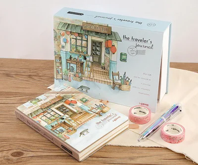 Kawaii A5 Тетрадь Записная Книга в твёрдом переплете дневник планировщик стационарный детская путешественника планировщик журнал школьников Подарочная записная книжка в комплекте - Цвет: 012
