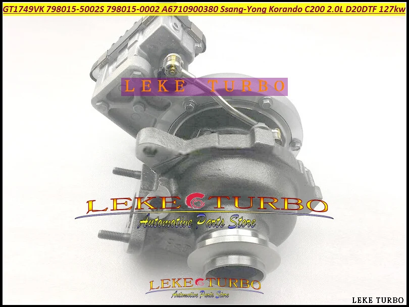 Турбокомпрессор Turbo GT1749VK 798015 798015-5002S 798015-0002 A6710900380 6710900380 для Ssang-Yong Korando C200 2.0L D20DTF 127kw