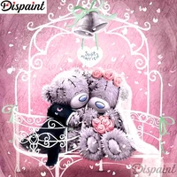 dispaint full squareround drill 5d diy diamond painting bear couple scenery 3d embroidery cross stitch 5d home decor a12280