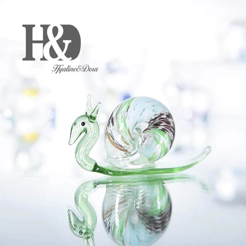 H & D 8 видов стилей стеклянные животные счастья Коллекционные Фигурки ручная