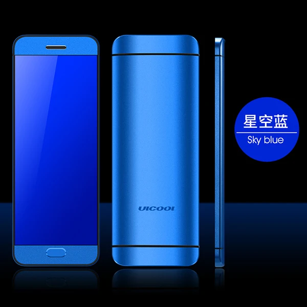 Blue Ультратонкая Кредитная карта Ulcool V26, мобильный телефон, сенсорный дисплей, металлический корпус, Bluetooth 2,0, номеронабор, Mp3, FM, две sim-карты, мини мобильный телефон P001 - Цвет: Blue