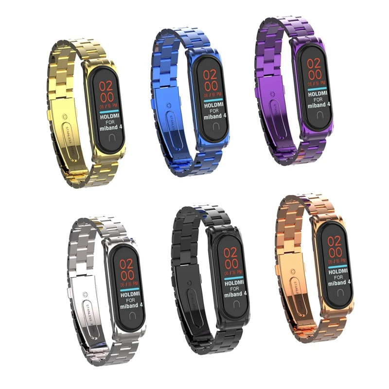Металлический ремешок из нержавеющей стали для Xiaomi mi Band 4 браслет mi Band 4 ремешок для mi Band 4 аксессуары браслет mi Band 4