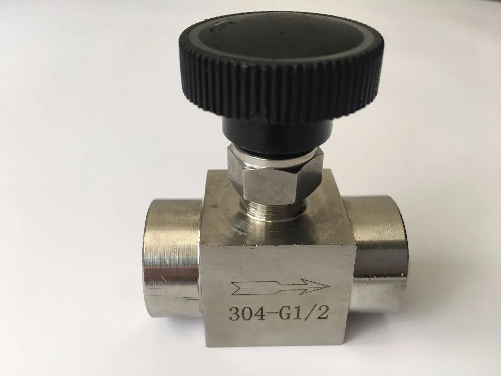 

Freeshipping 1PCS BSP Equal female Thread 304 Stainless Steel Flow Control shut off valve Needle Valve 915 PSI Water Gas Oil