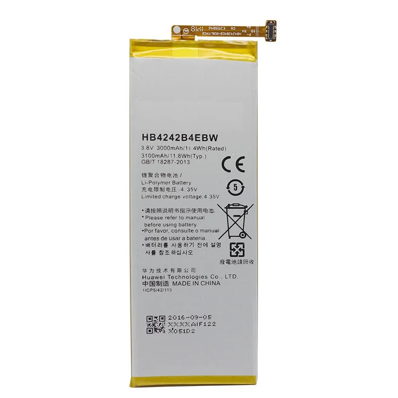 Сменный аккумулятор для телефона HB4242B4EBW Huawei honor 6 H60 L01 L02 4X 3000mAh|Аккумуляторы