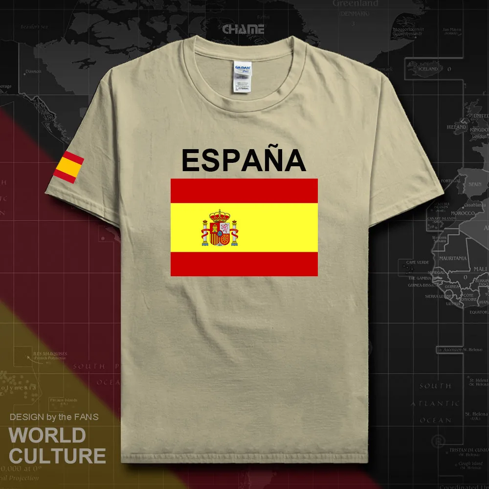 Испанская футболка Espana Мужская из 100% хлопка с национальной командой модная для