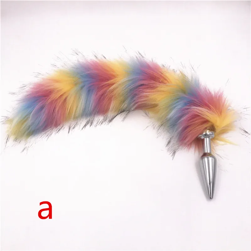 Colorful Fox Tail Anal Plug Stainless Steel Butt Fetish Buttplug Sexy Sex Toys for Women Adult Games H8-75G | Красота и здоровье