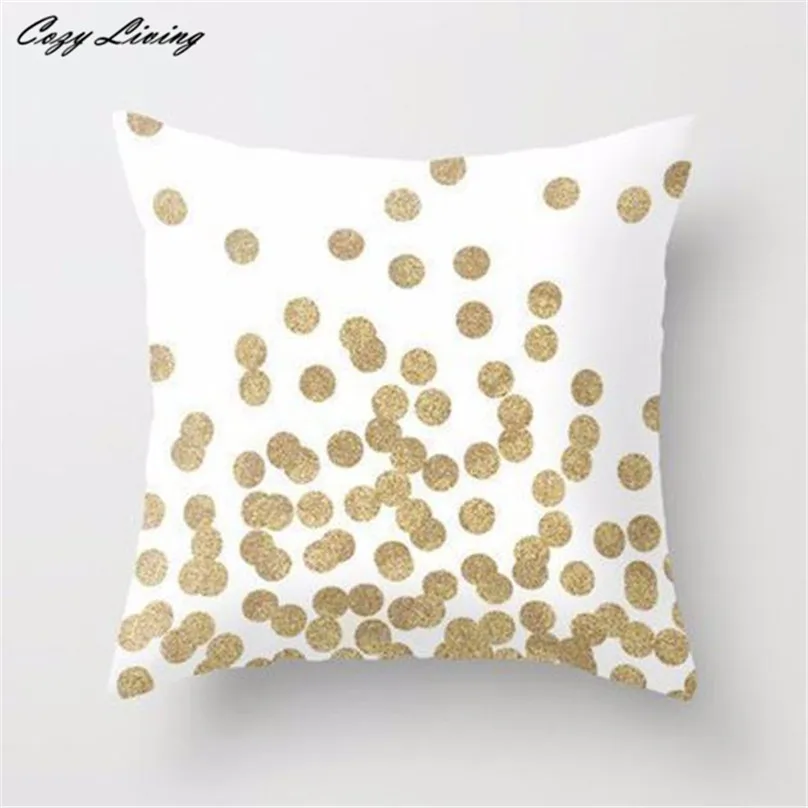 

Pillow Cases 45*45CM Gold Glitter Dots Square Throw Pillow Cases Super Soft Pillow Covers Cheap Pillowcases Wholesales 40D20