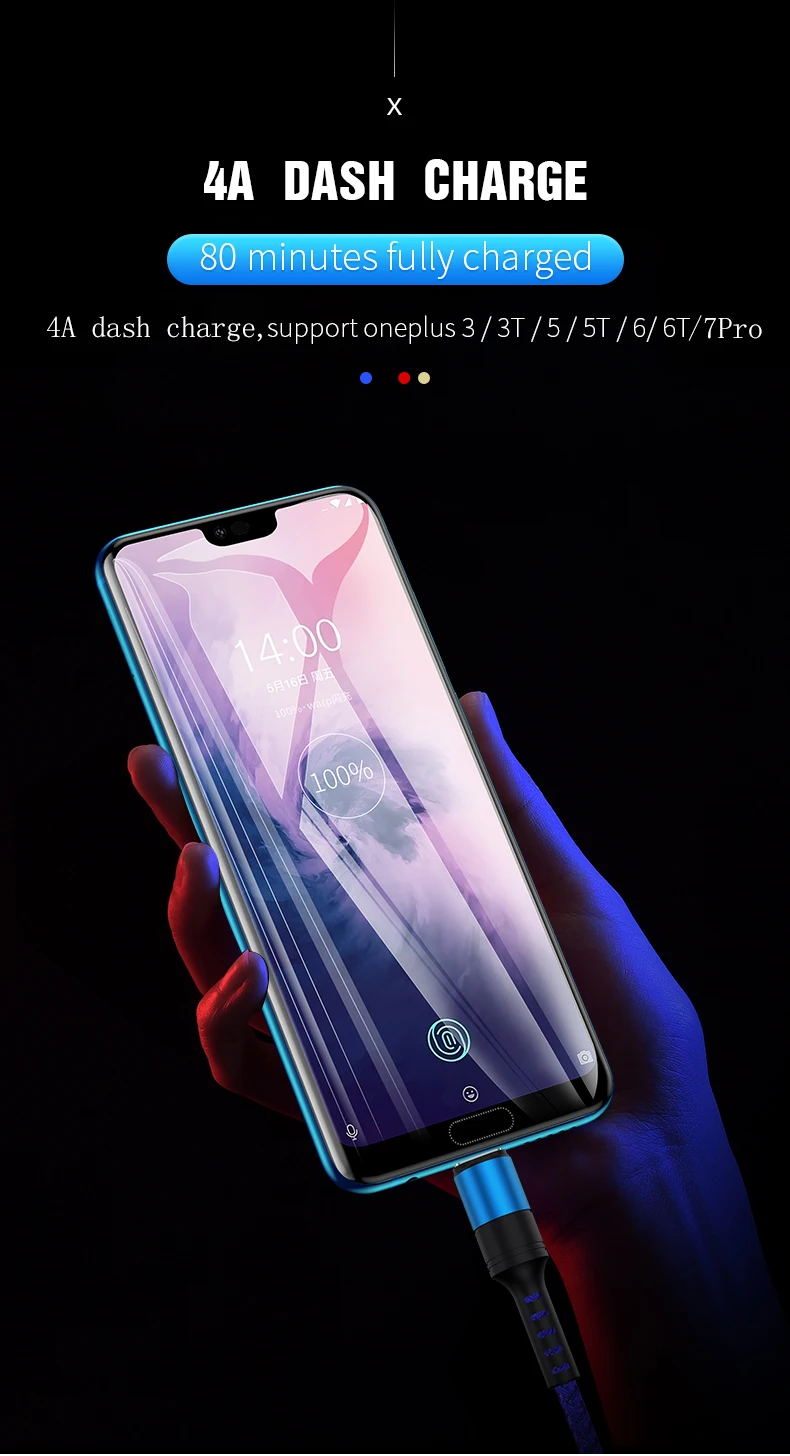 Зарядный кабель 5V 4A для Oneplus USB 3,1 type C, кабель для Oneplus 7 Pro 6T 6 5T 5 3t 3, кабель для передачи данных One plus USB C