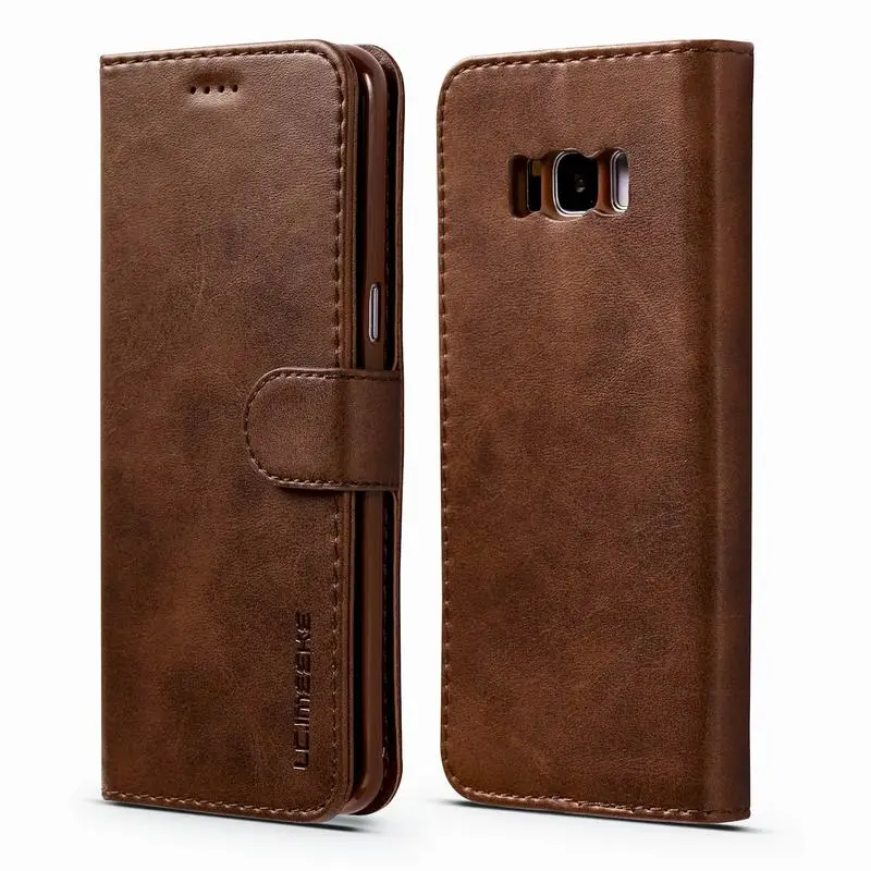 Чехол книжка для Samsung Galaxy S8 Plus откидной кожаный чехол бумажник роскошные