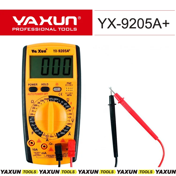 YAXUN YX9205A+ цифровой мультиметр Электронный цифровой универсальный измеритель автоотключение