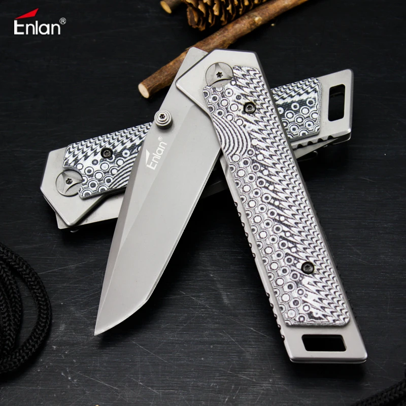ENLAN EL 17HT нож для улицы 8Cr13mov сталь ручка Микарта Flipper шарикоподшипник складные ножи