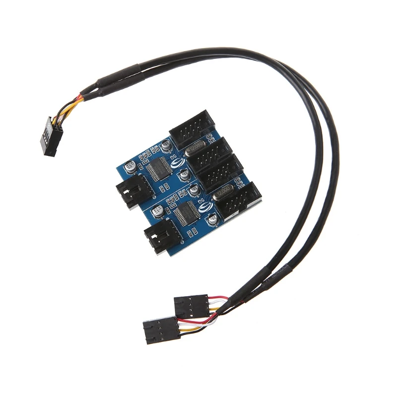 2019 Новый чехол для ПК внутренний 9-Контактный USB 2 0 папа от 1 до 4 гнездо