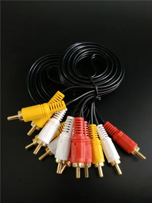 1 5 м 3 RCA к аудио видео кабель штекер штекеру 3RCA Аудио Видео AV провод для DVD TV|Кабели